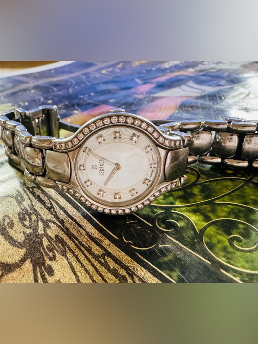 Ebel Women's Silver Crystal Accent Bracelet Watch